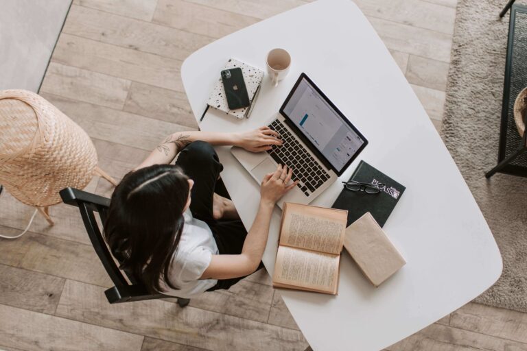 Girl with computer